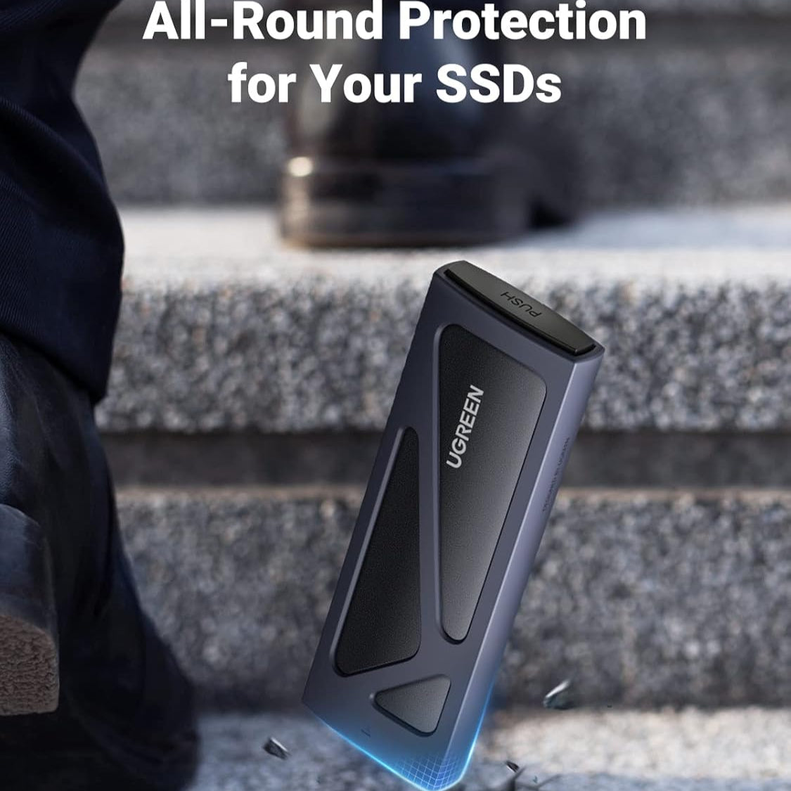 علبة محرك الأقراص الصلبة UGREEN M.2 NVME (10 جيجابت في الثانية) مع كابل C إلى C وC إلى A / 15512