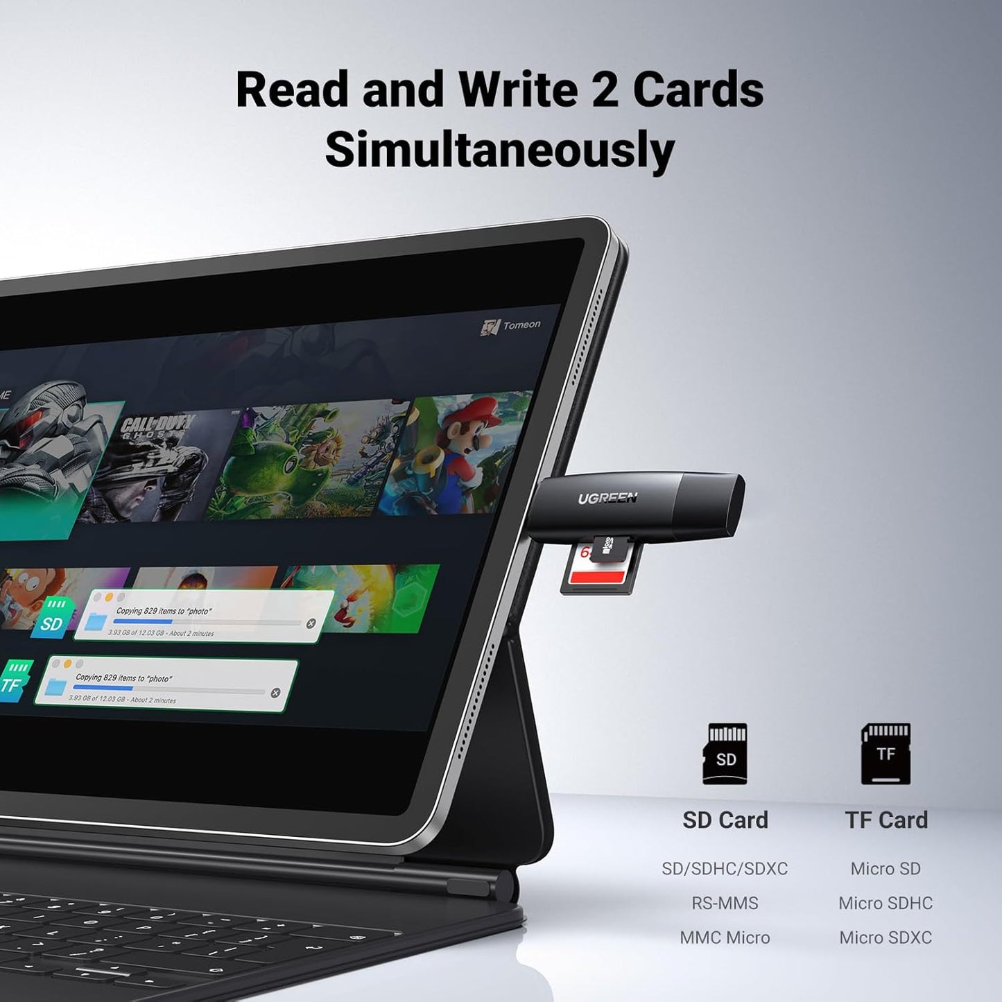 UGREEN 2 in 1 USB 3.0 & USB C SD Card Reader /80191