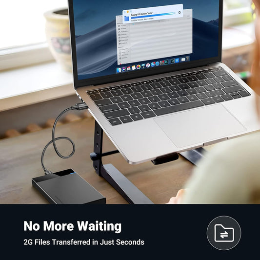 كابل يوجرين USB-A 3.0 ذكر إلى ذكر (أسود) / US128