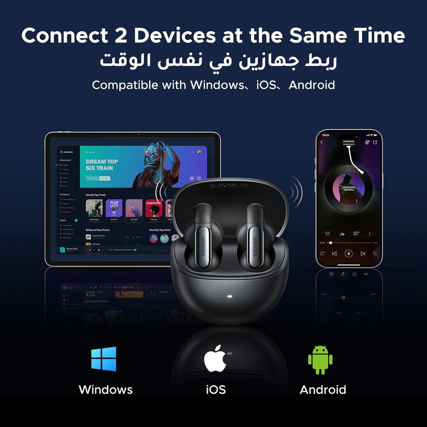 Ugreen HiTune S5 WS210 TWS Wireless Headphones - Multicolor (WS210)