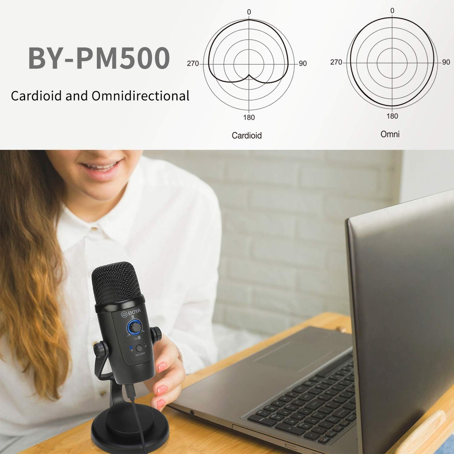 Boya BY-PM500 Wired Dual-Function USB Microphone