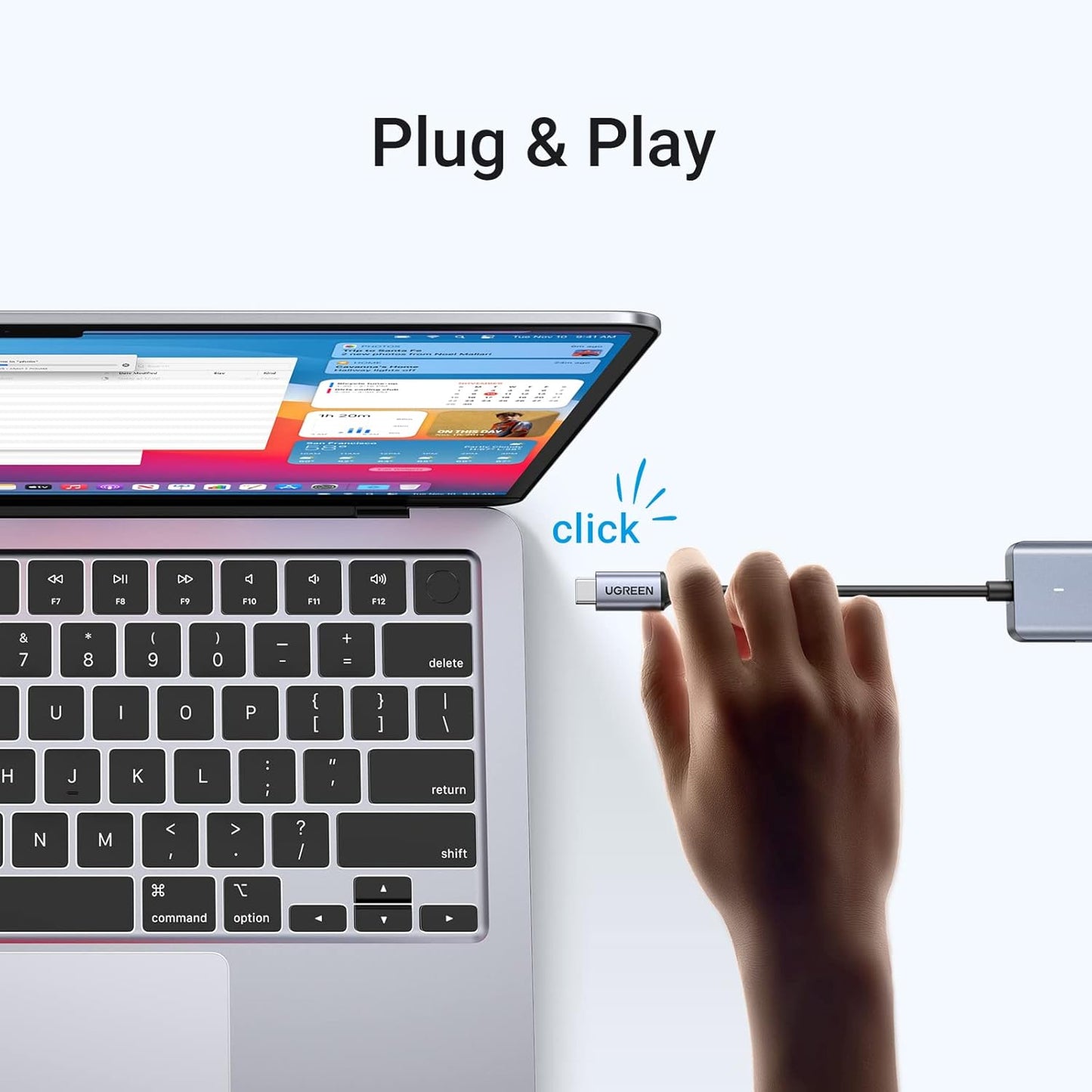 UGREEN USB C to USB Hub with 4 USB 3.0, Powered USB C Splitter /70336