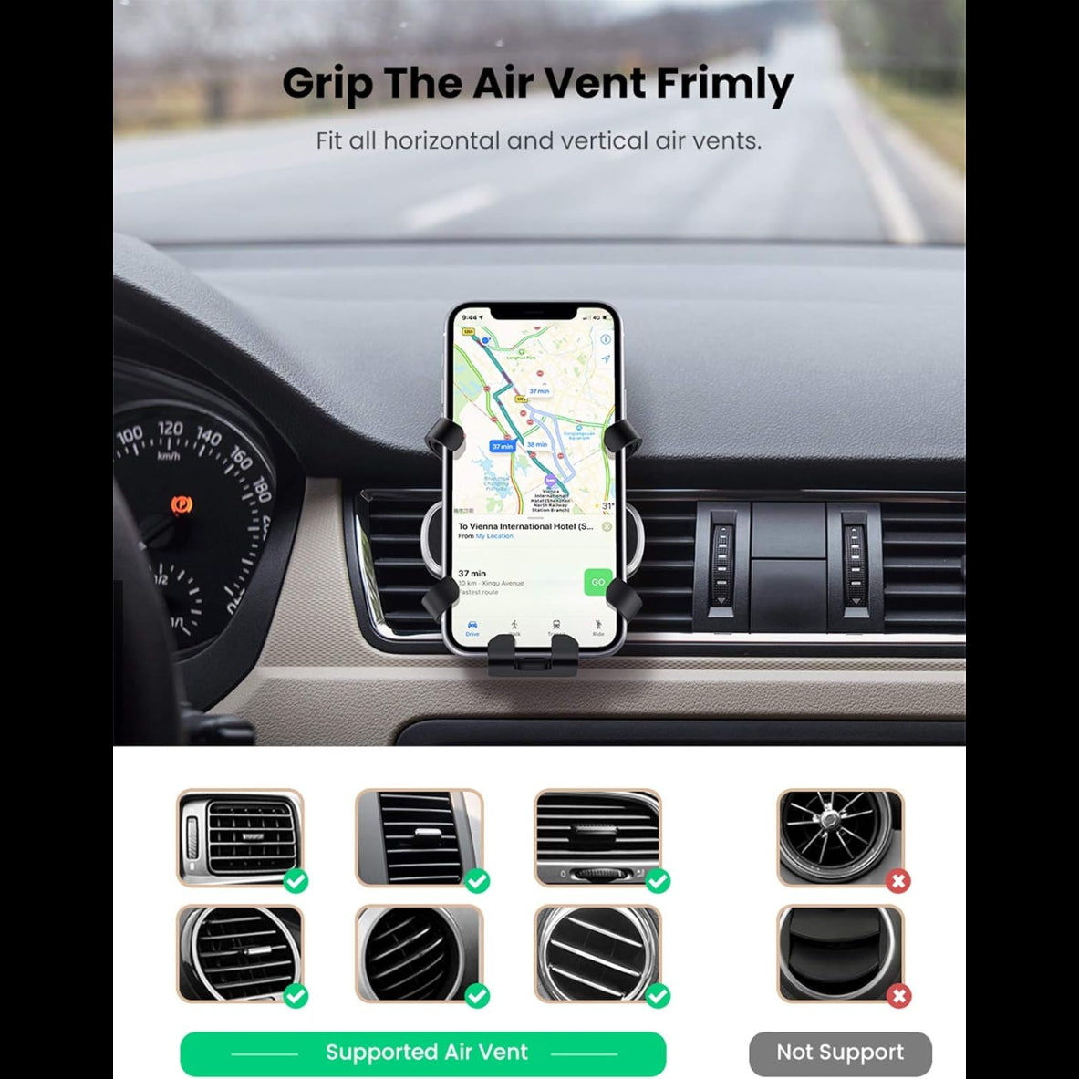 UGREEN Gravity Drive Air Vent Car Mount Phone Holder / 80539