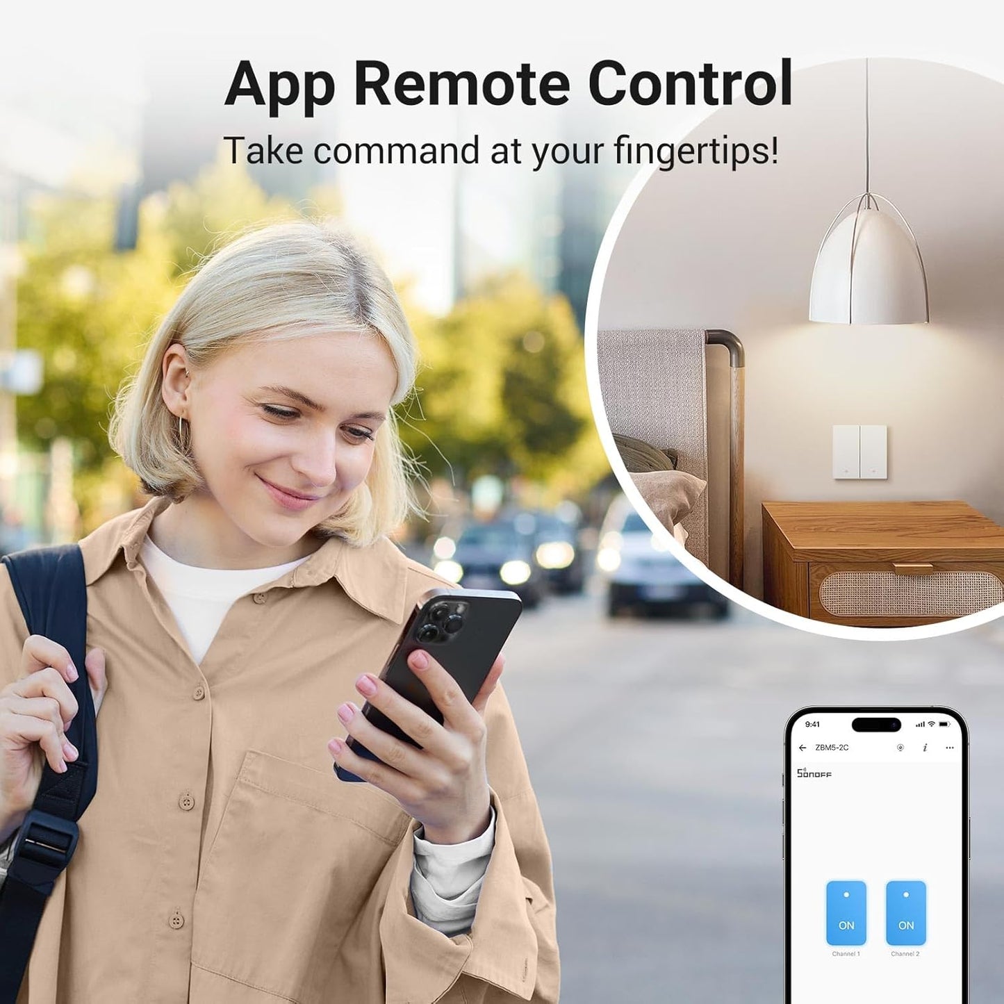 SONOFF ZBM5 Zigbee smart wall switch (UK)