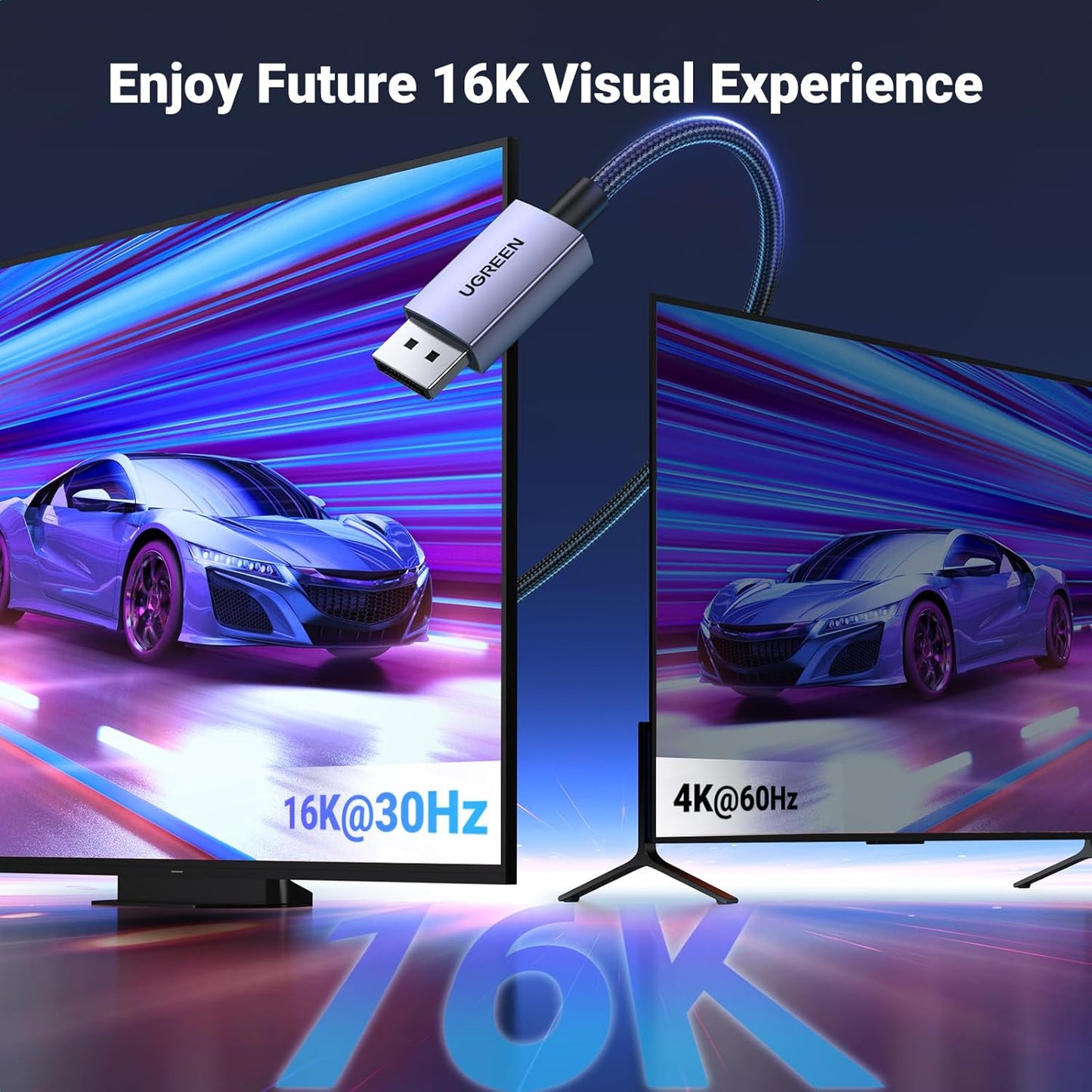 Ugreen Display Port Cable 16K 2.1 Male To Male /DP118