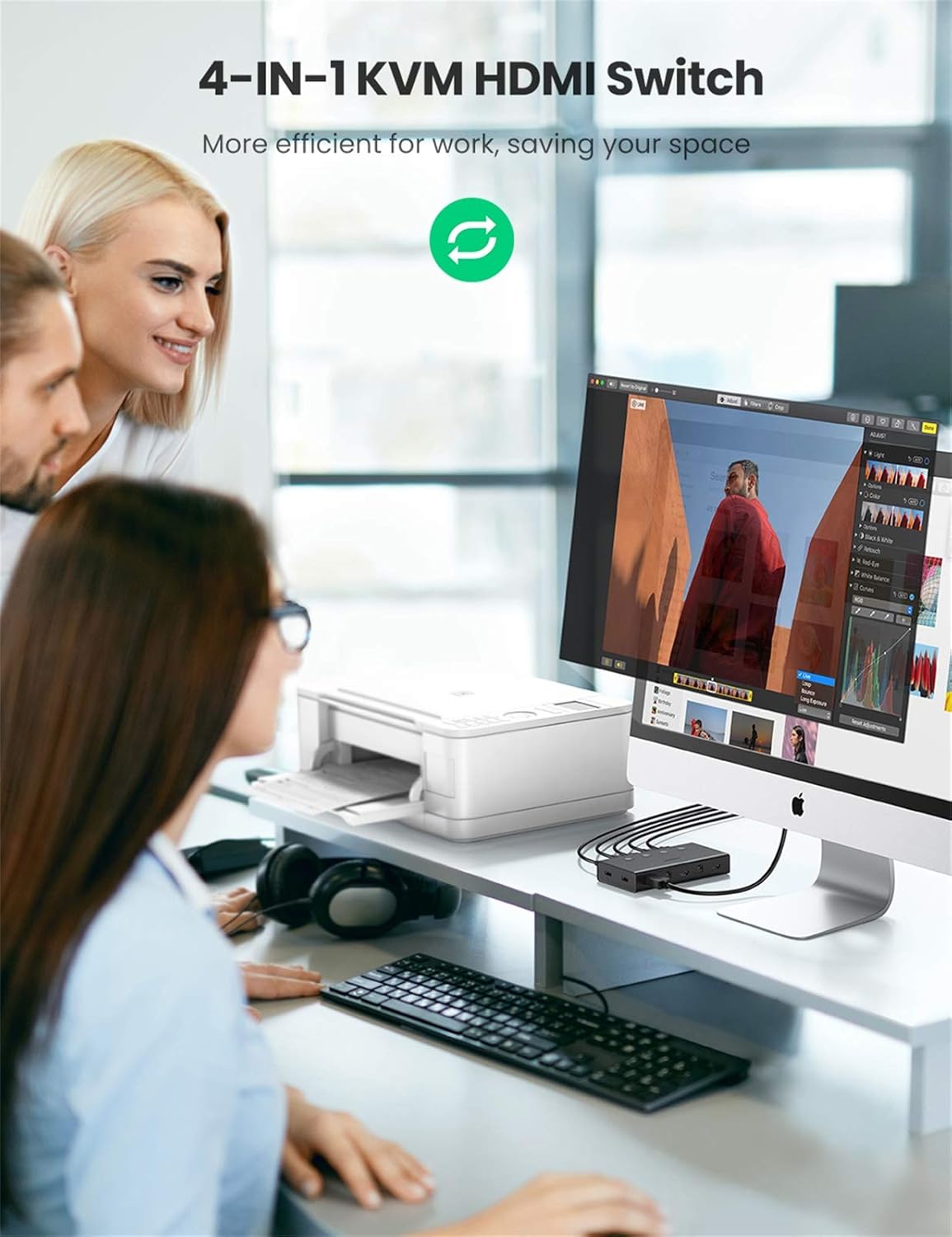 UGREEN 4 In 1 Out HDMI KVM Switch / 70439 UGREEN 4 In 1 Out HDMI KVM Switch / 70439