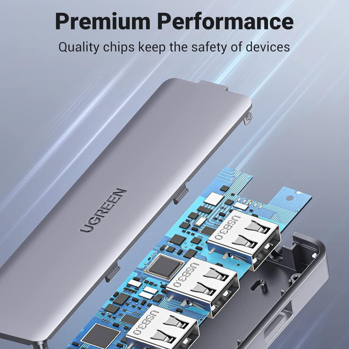UGREEN USB C to USB Hub with 4 USB 3.0, Powered USB C Splitter /70336