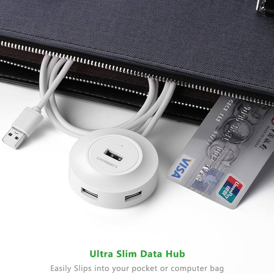 موزع يوجرين USB2.0 4 منافذ USB-A بسرعة 480 ميجابت في الثانية بطول 1 متر / CR106