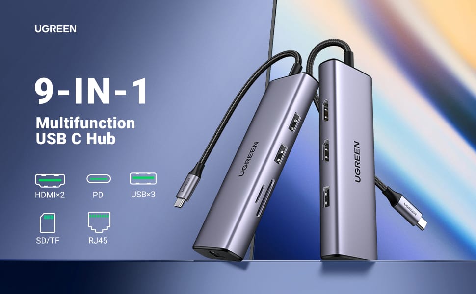 UGREEN 9 in 1 Multifunction Adapter | 90119 UGREEN 9 in 1 Multifunction Adapter | 90119