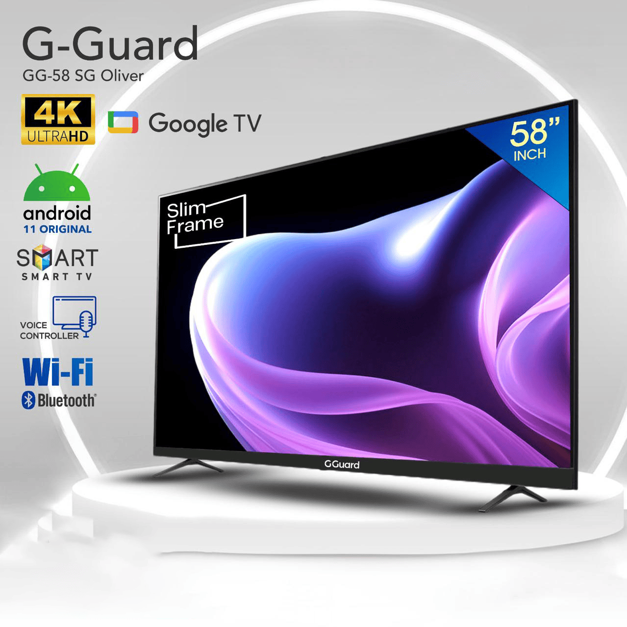 شاشة جي جارد سمارت مقاس 58 بوصة 4K شاشة جي جارد سمارت مقاس 58 بوصة 4K