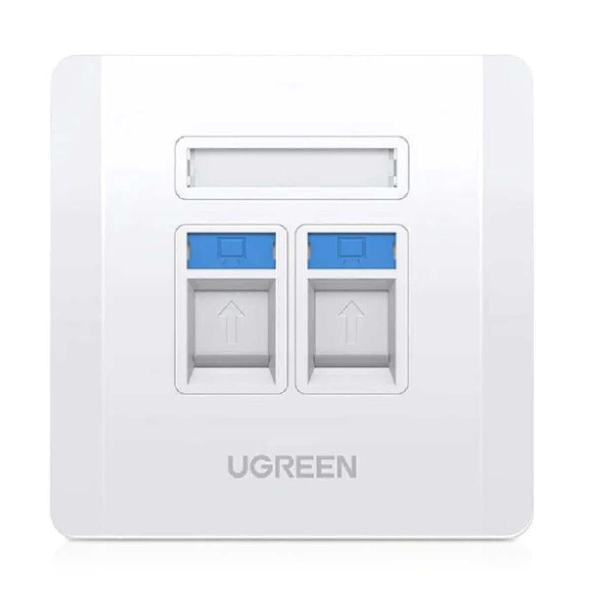 UGREEN Dual Port Wall Plate 1 PCs/Bag - 80182