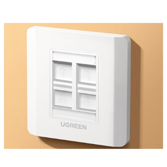 UGREEN Quadruple-Port Wall Plate 1 pc - 80443