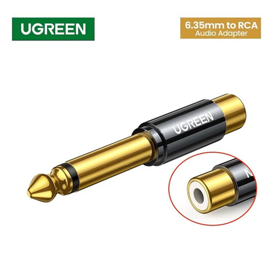محول UGREEN 6.35 مم ذكر إلى RCA أنثى / 80731 