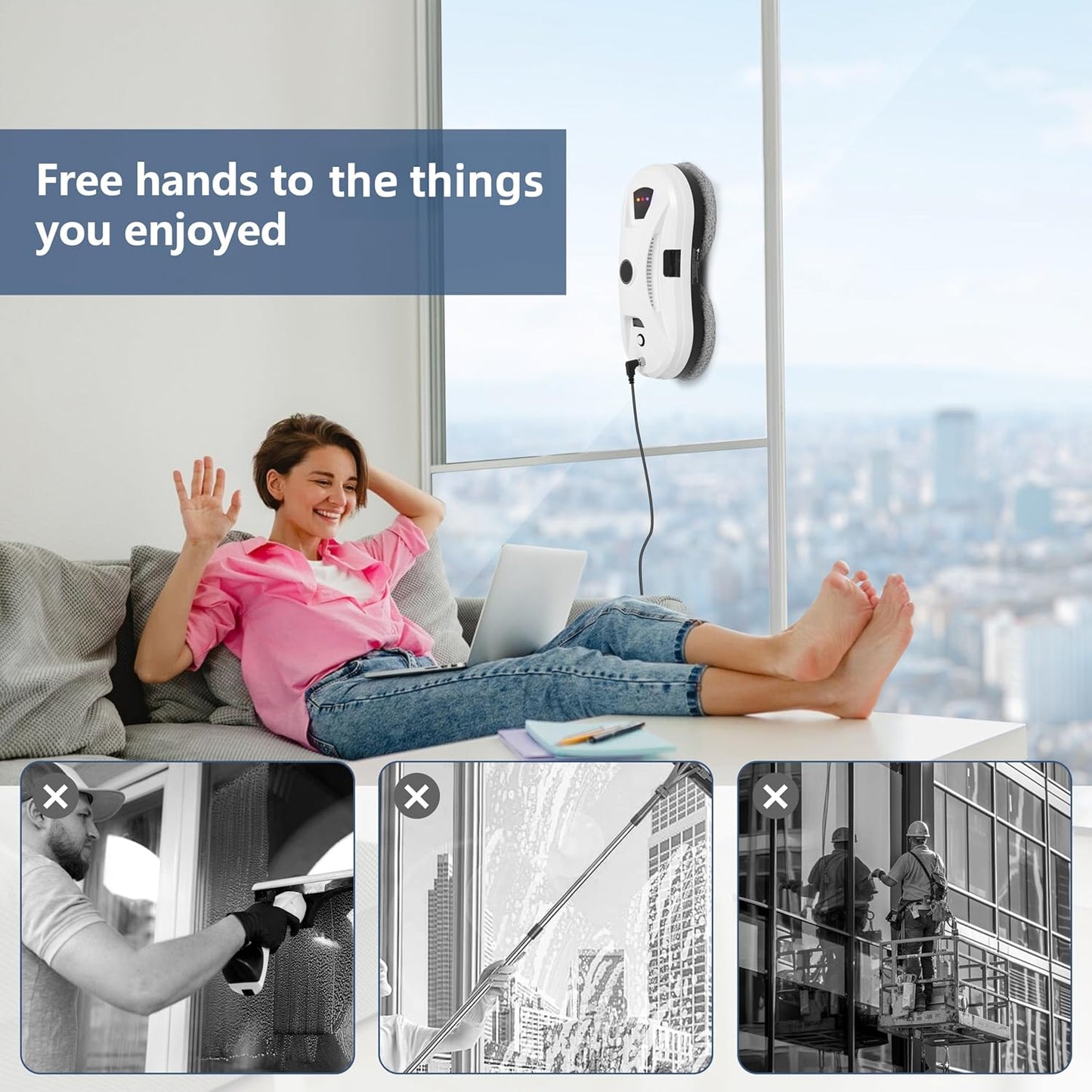 روبوت تنظيف النوافذ الذكي W13