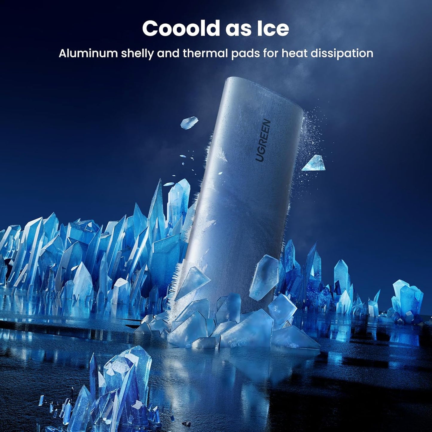 UGREEN USB-C إلى M.2 SATA و NVMe علبة القرص الصلب / 90264