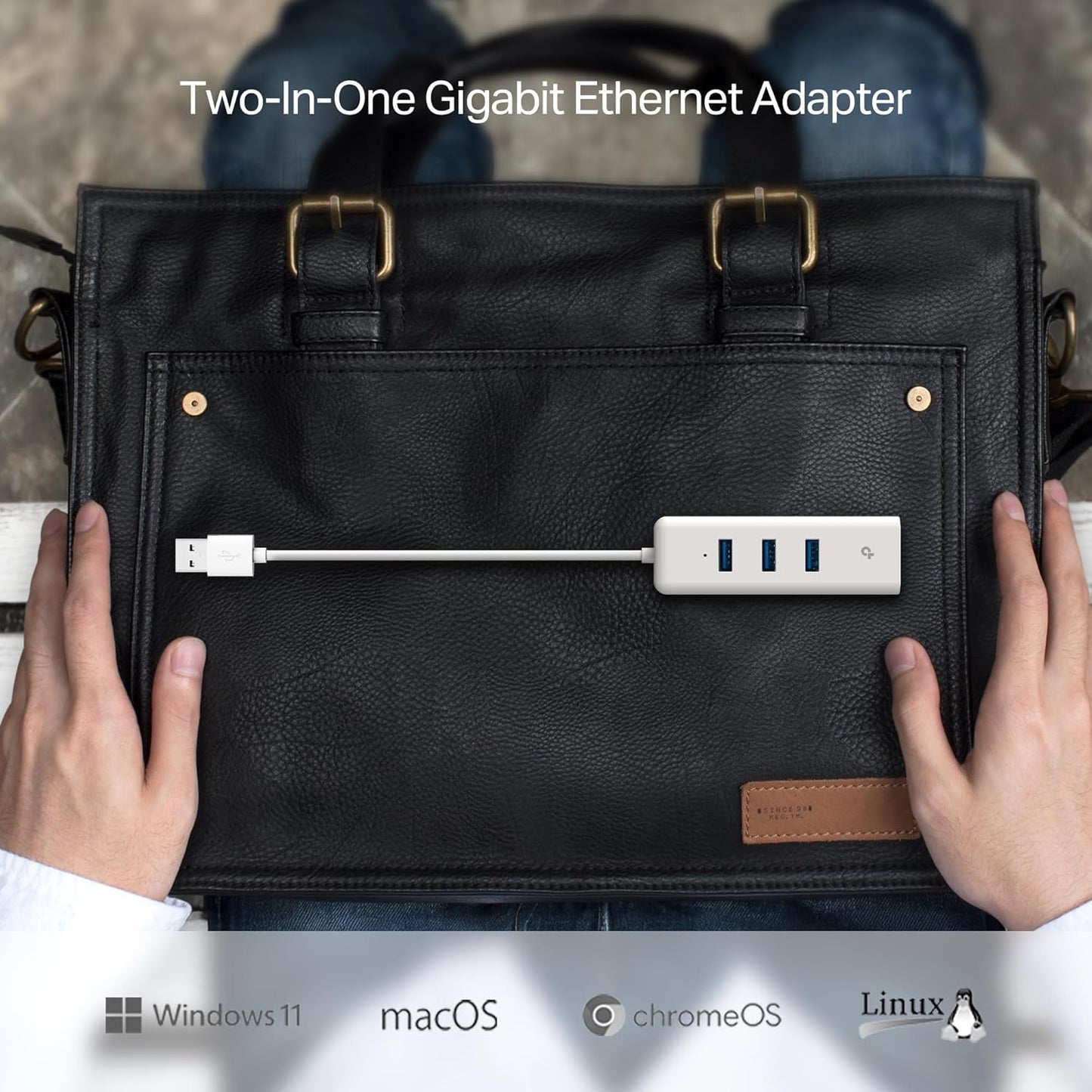 TP-Link UE330-USB 3.0 3-Port Hub & Gigabit Ethernet Adapter 2 in 1 USB Adapter