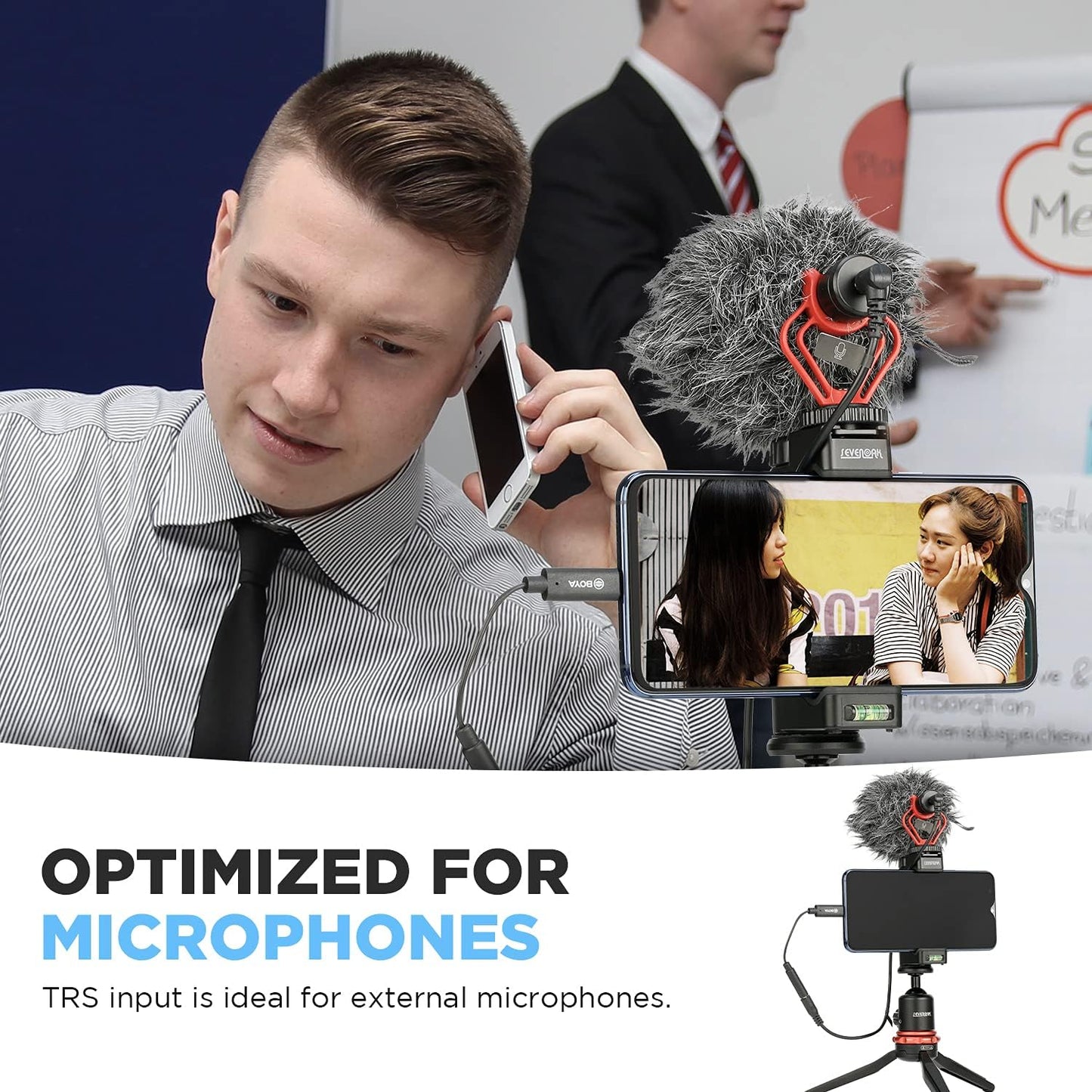 BOYA BY-K4 3.5mm Female TRS to Male USB Type-C Adapter Cable Connector Dongle