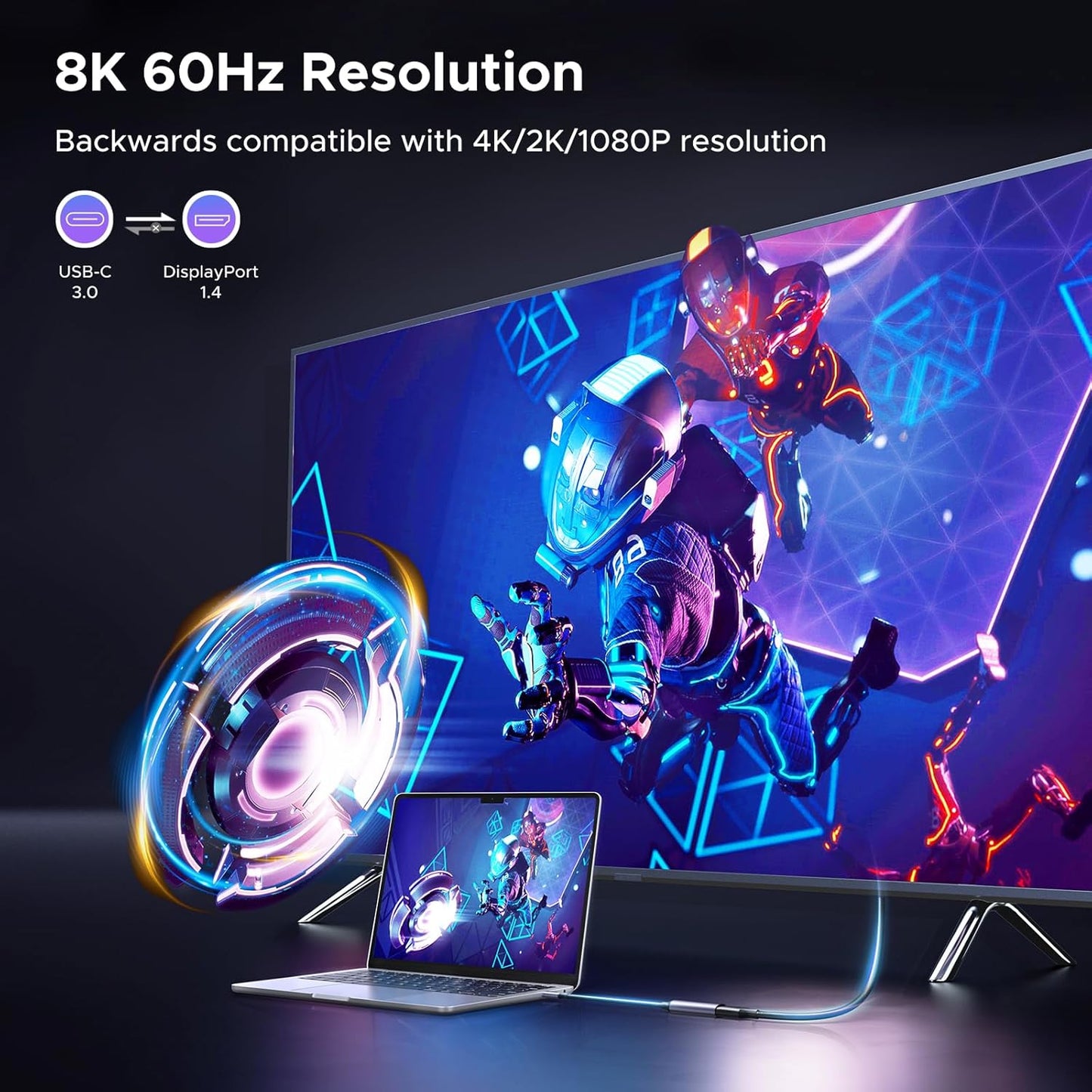 UGREEN 8K@60Hz USB C to DisplayPort 1.4 Adapter / 15575