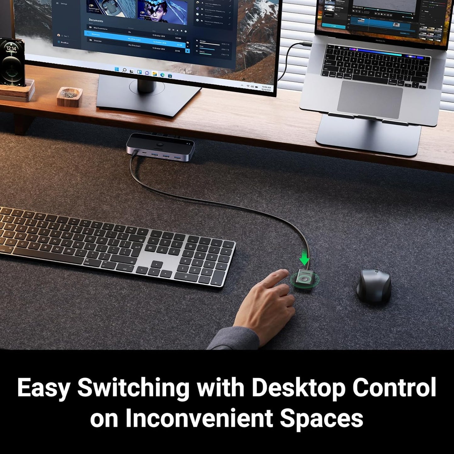 UGREEN USB 3.0 Switch 2 Computers Sharing USB C & A Devices / 15705