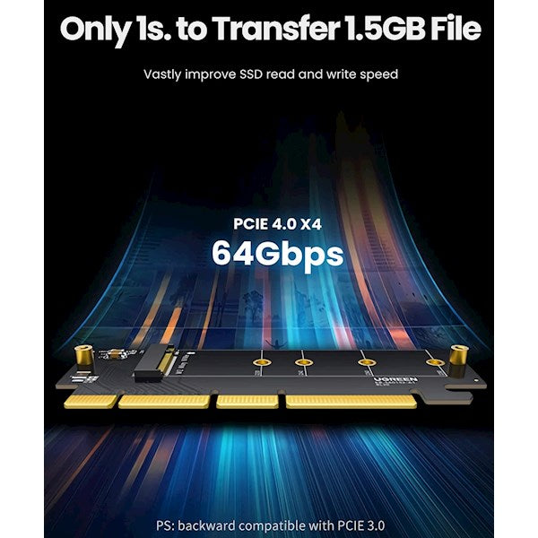 بطاقة توسعة UGREEN PCIe Gen4 x 16 إلى M.2 NVMe / 30715