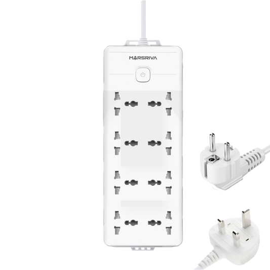 وصلة كهرباء لينكوم  8 مداخل (خيارات متعددة طول الكيبل و نوع الفيش)