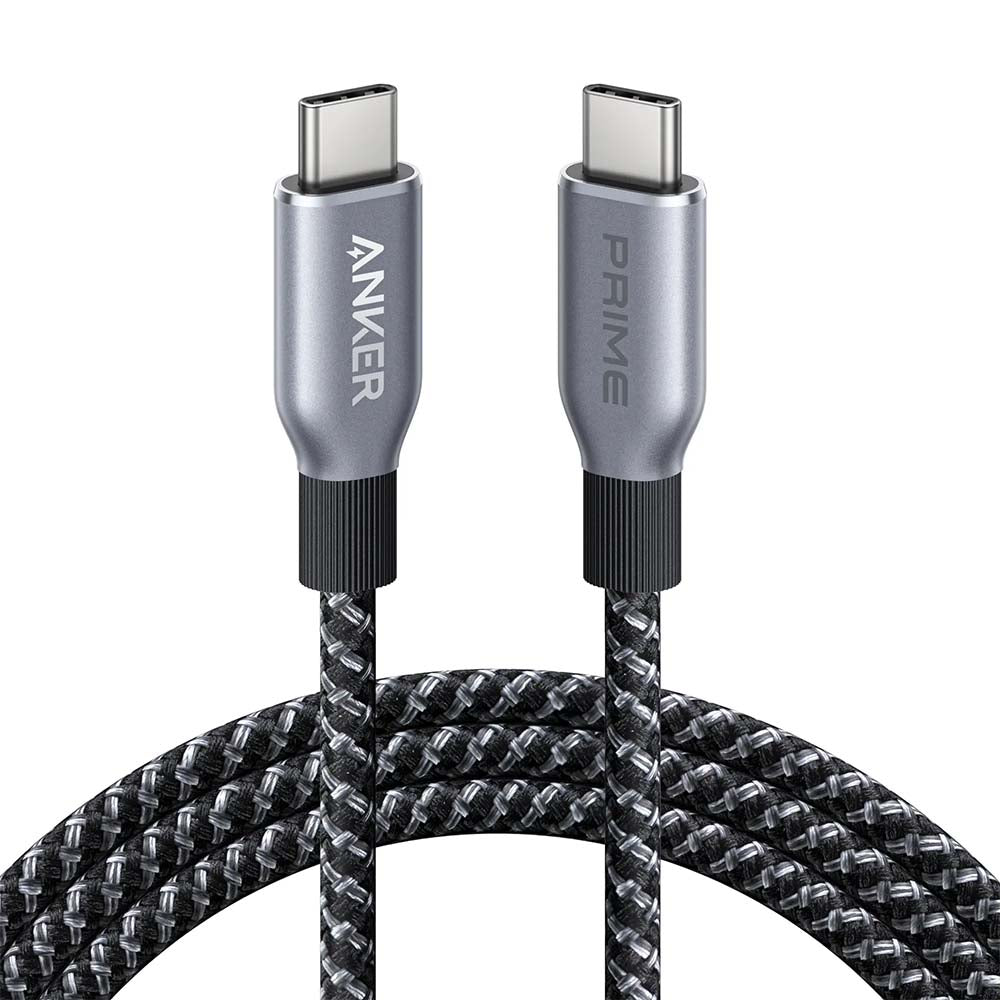 كابل Anker Prime USB-C إلى USB-C، 240 واط، 0.9 متر، كابل مضفر مُعاد تدويره، A88E2011