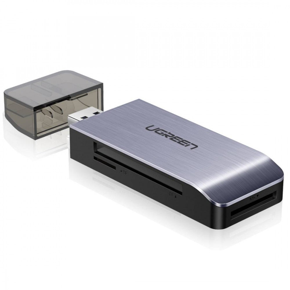 قارئ بطاقات Ugreen SD / micro SD / CF / MS لمنفذ USB 3.0 باللون الرمادي /50541 
