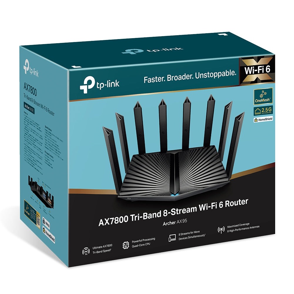TP-Link AX7800 Tri-Band 8-Stream Wi-Fi 6 Router / Archer AX95