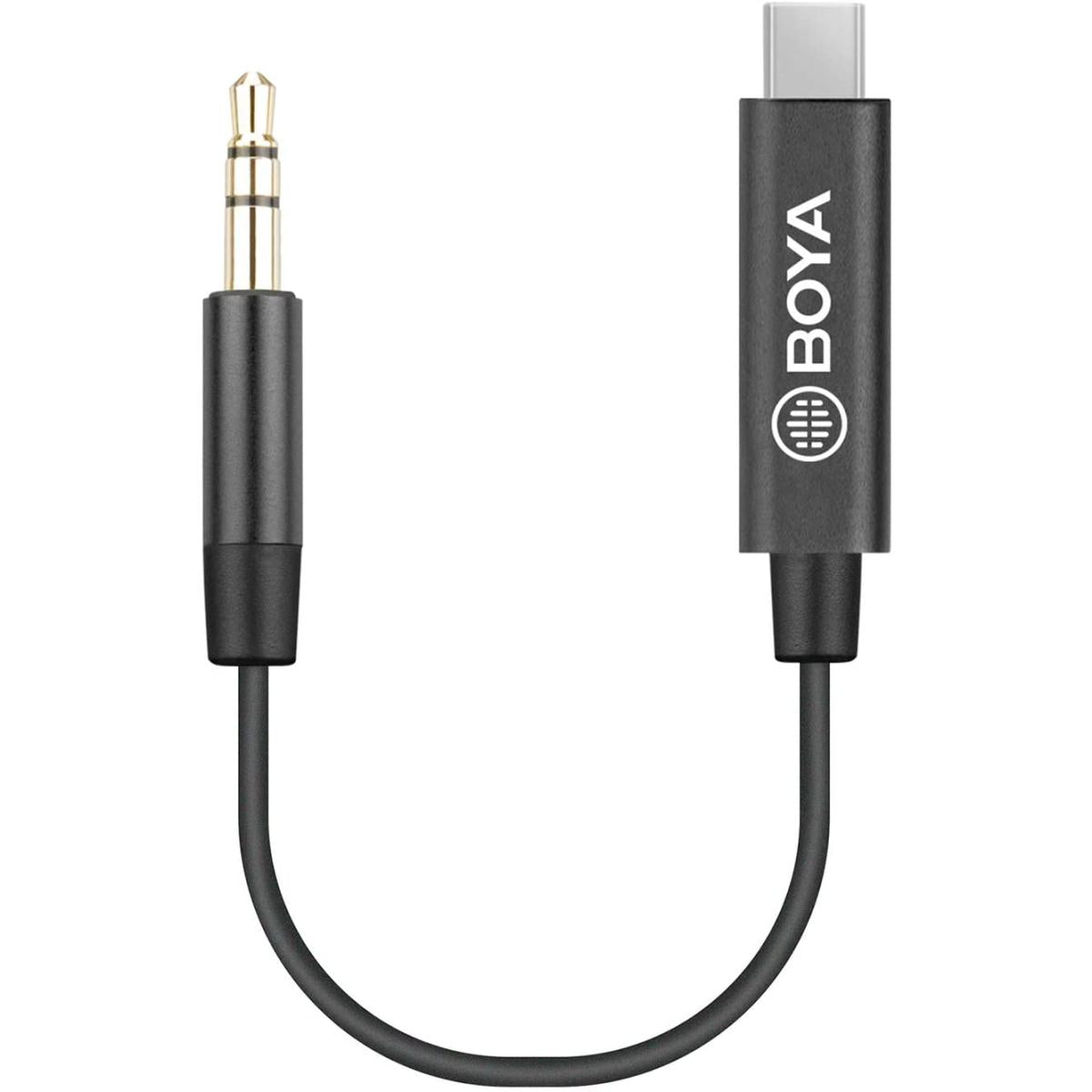 BOYA BY-K2 3.5mm TRS Male to Type-C Male Audio Adapter Cable (7.8in)