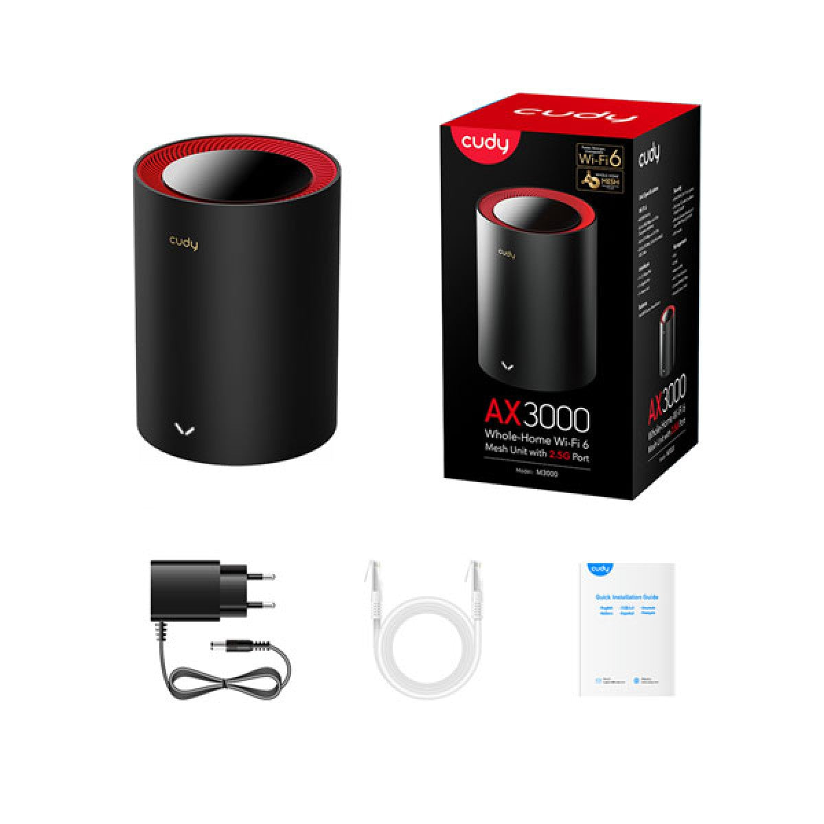 Cudy M3000 AX3000 2.5G Dual Band Wi-Fi 6 Mesh System