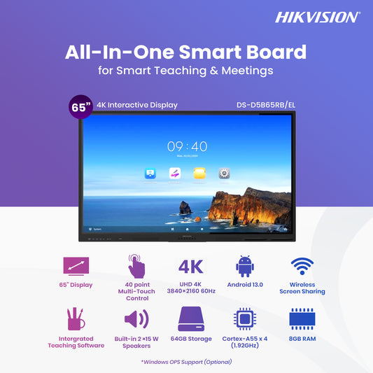 65-inch 4K Interactive Display / Hikvision DS-D5B65RB-EL