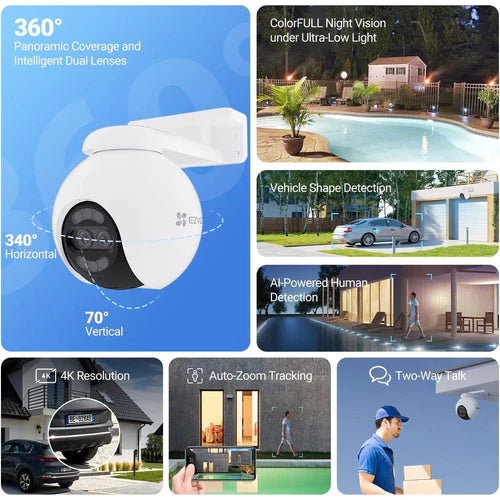 كاميرا خارجية بعدسة مزدوجة 8 ميجا بكسل + 2 ميجا بكسل - H80x كاميرا خارجية بعدسة مزدوجة 8 ميجا بكسل + 2 ميجا بكسل - H80x