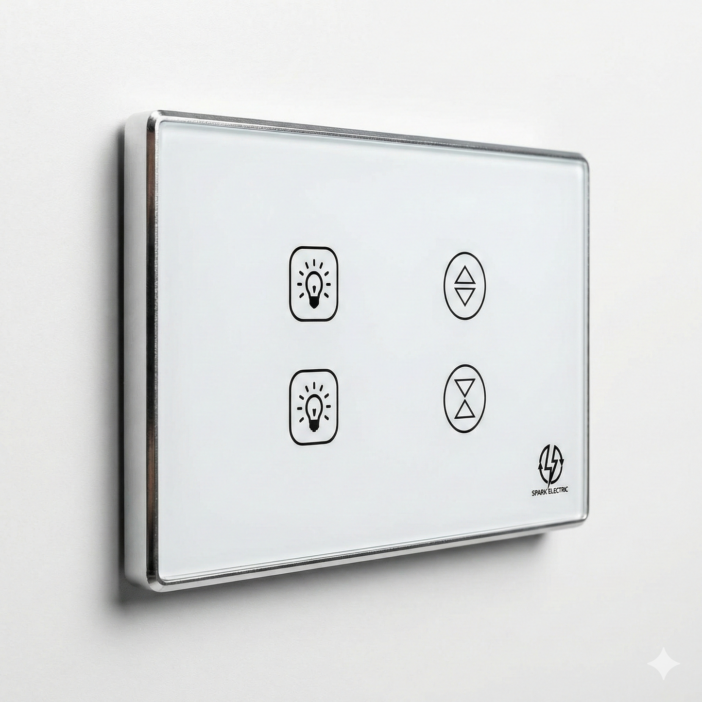 Tuya Smart Deluxe Switch | 2 Light & 1 Curtain | Aluminum Frame | Spark Electric