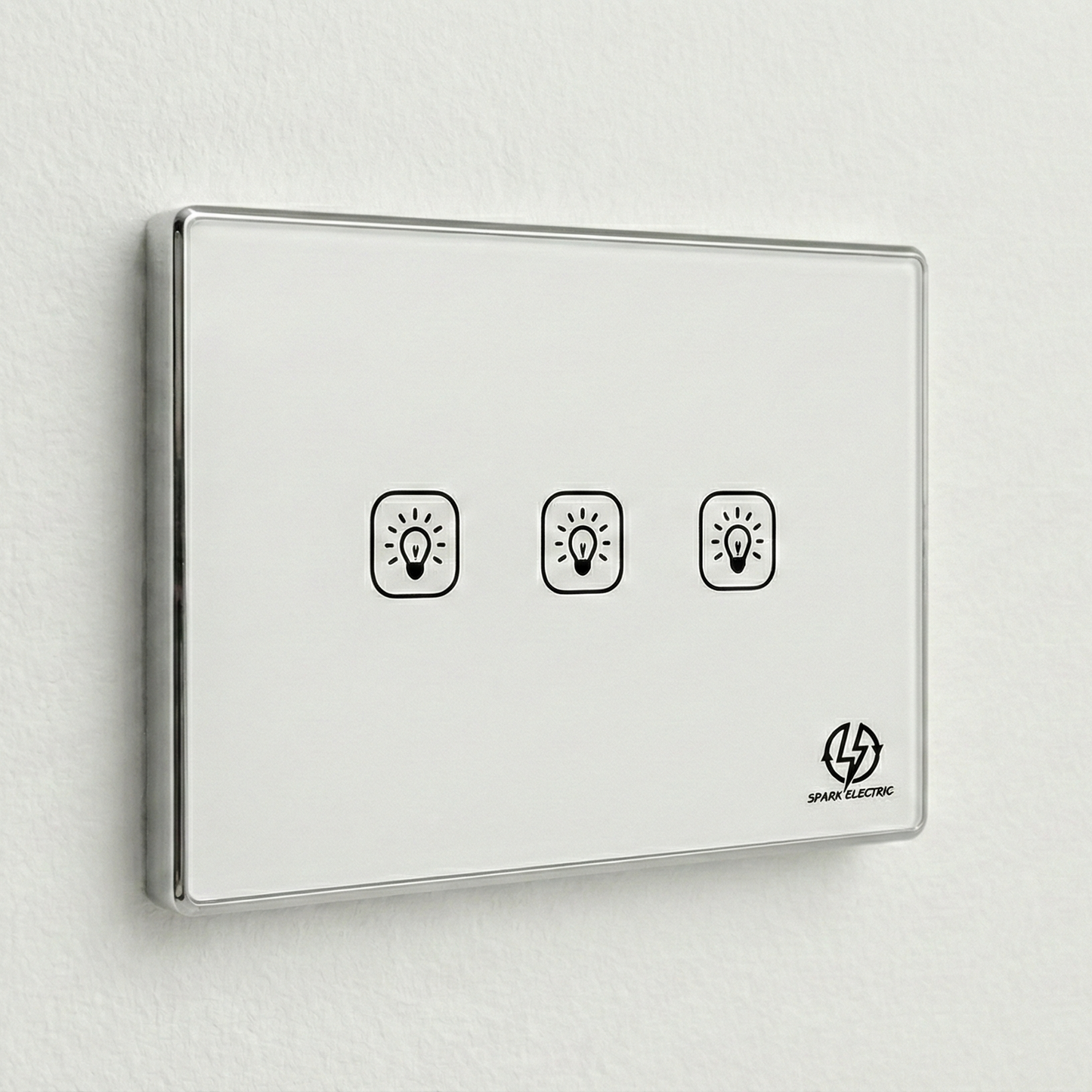 Tuya Smart Deluxe Switch 10A | 3 Gang | Aluminum Frame | Spark Electric