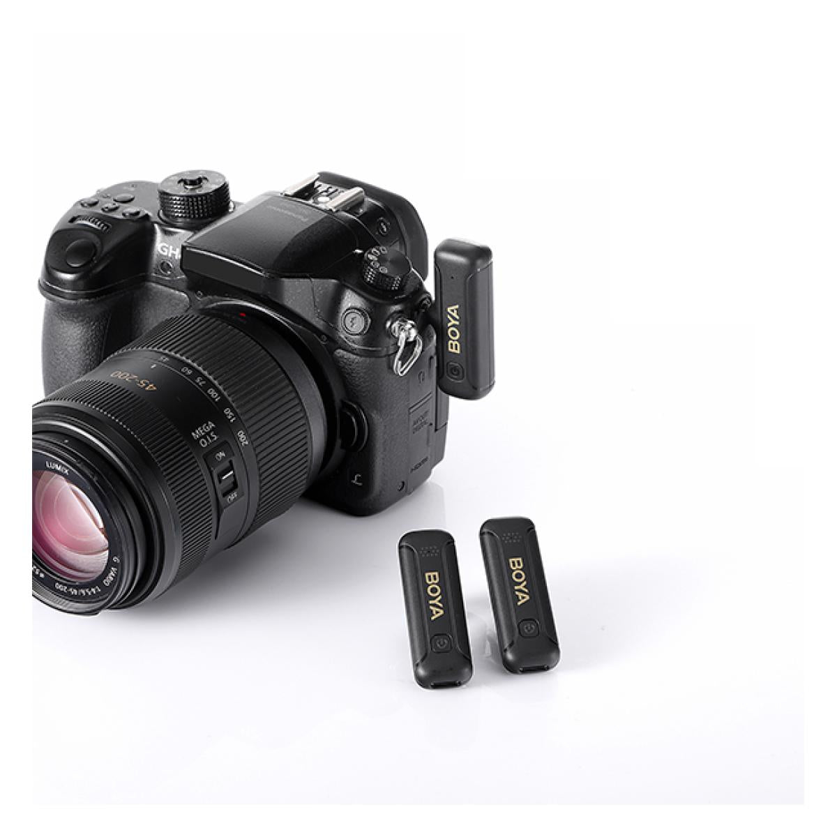 BOYA BY-WM3T2 2.4GHz AUX 3.5mm Wireless Microphone System (Two Mic)