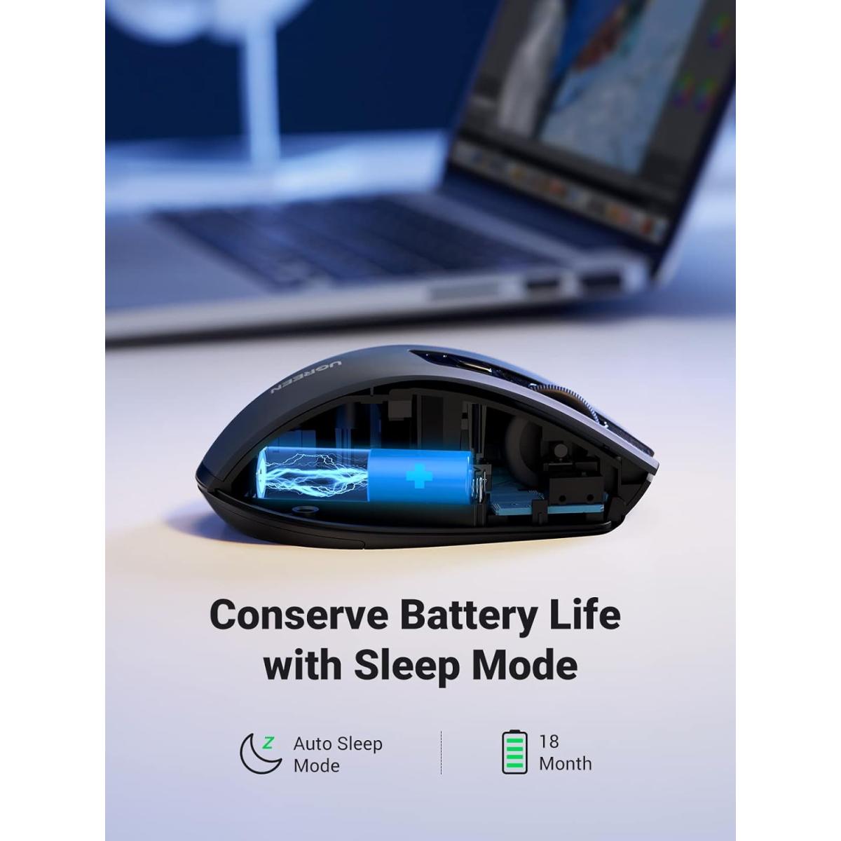 UGREEN Ergonomic Wireless Mouse 2.4G 4000DPI Silence Design /MU006