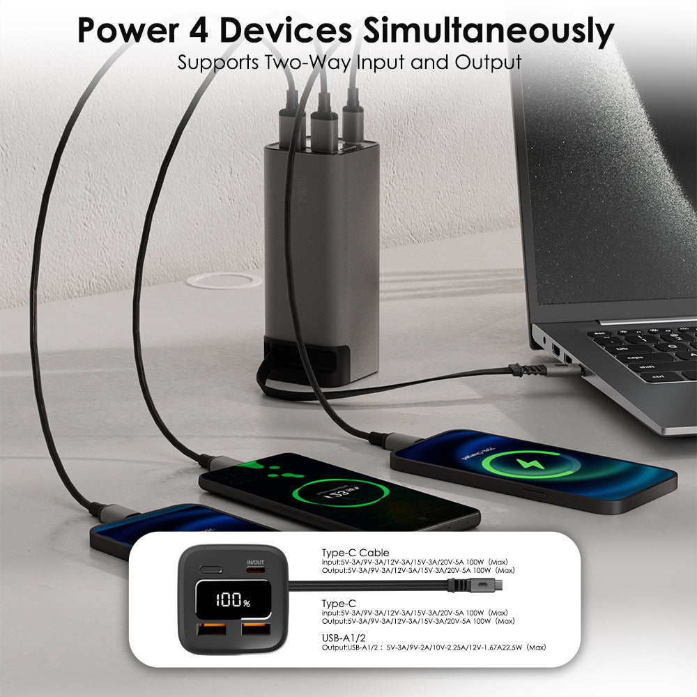 LENYES 100W Super Fast Power Bank 20000mAh - PX2001D