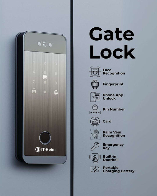 Smart Door Lock Automatic SE66 Double Finger Print Support Video Call and Surveillance / Remote Open