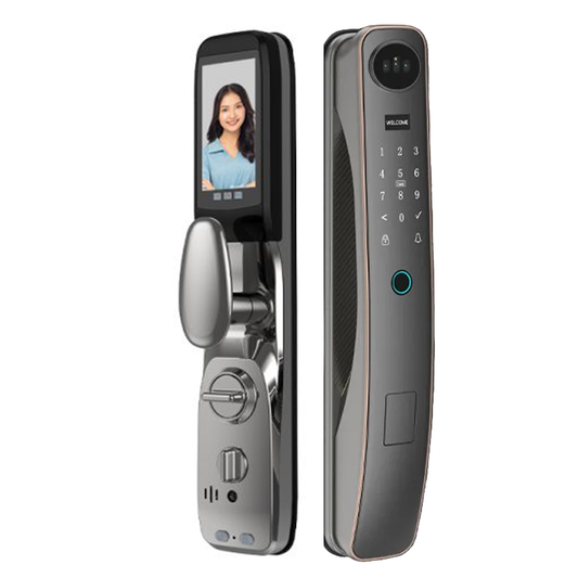 Smart Door Lock 3D-Face Recognition | Surveillance| Video Call | Self Open | Waterproof | SE44x