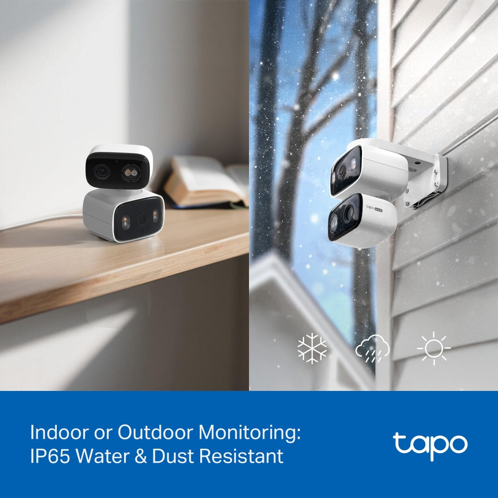3MP Dual 2K Cameras | Smart Tracking | Indoor/Outdoor |Tapo C246D