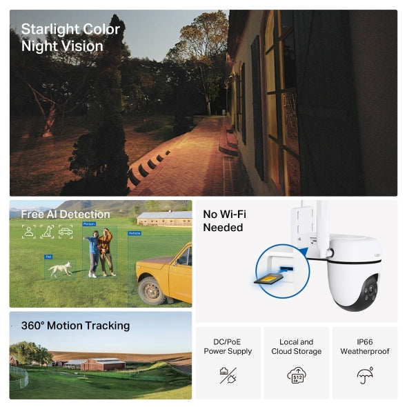 Tapo 2mp 4G Outdoor Pan/Tilt Security Camera -C501GW