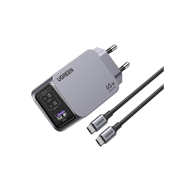 UGREEN USB-A+2*USB-C 65W GaN Tech Fast Charger | 25871 UGREEN USB-A+2*USB-C 65W GaN Tech Fast Charger | 25871