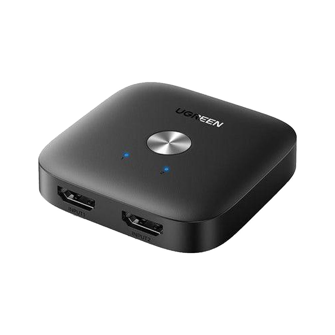 80126/ UGREEN HDMI Switch 4K@60Hz 2 IN 1 Out HDMI 2.0 Switcher Supports 18Gbps High Speed, 3D, HDR, HDCP 2.2