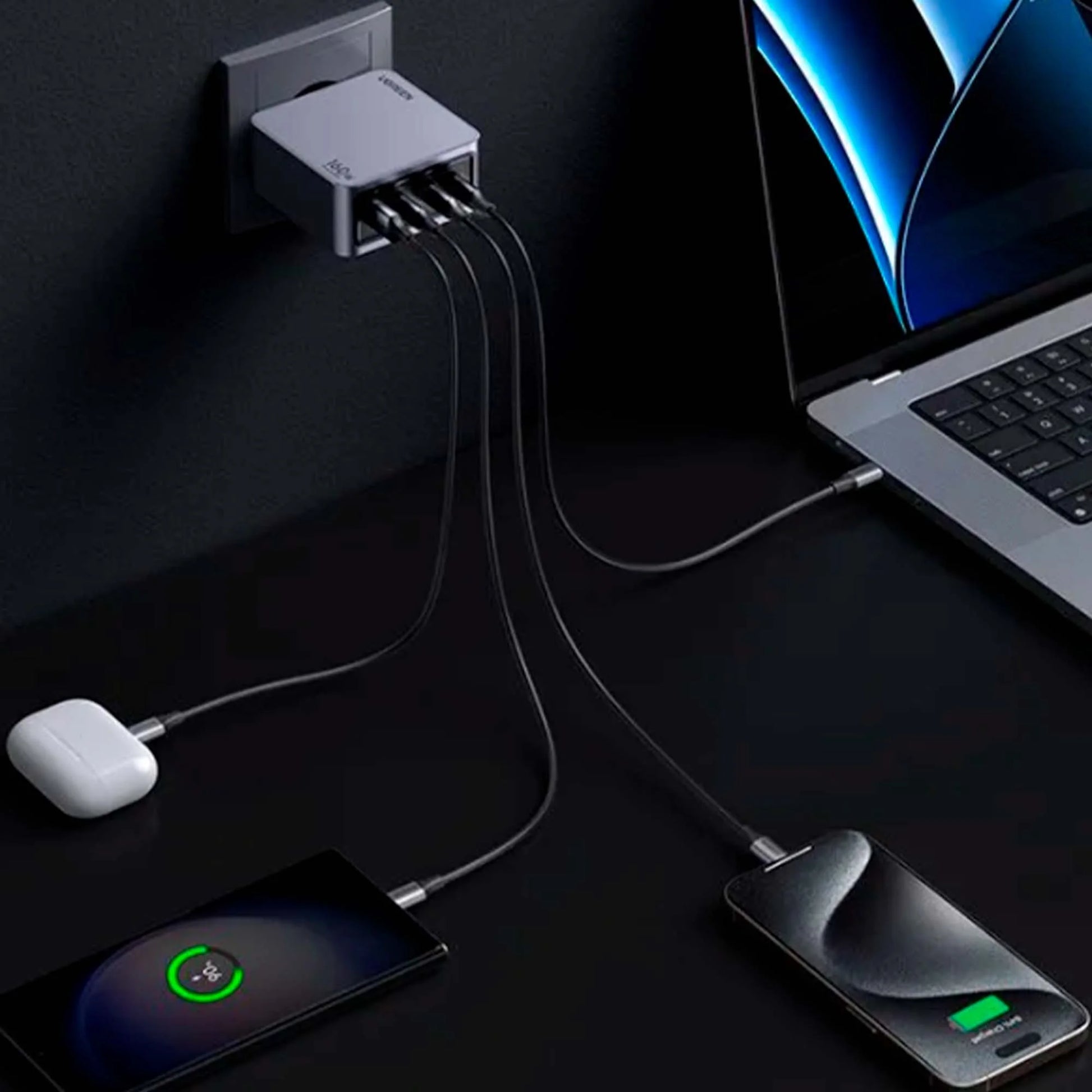 شاحن حائط يوجرين بقوة 160 واط 4 منافذ / 25877 شاحن حائط يوجرين بقوة 160 واط 4 منافذ / 25877