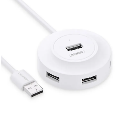 موزع يوجرين USB2.0 4 منافذ USB-A بسرعة 480 ميجابت في الثانية بطول 1 متر / CR106
