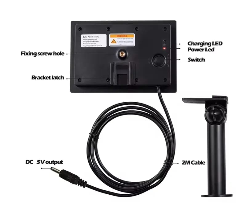 لوحة شمسية 5 فولت مع بطارية لحساس الخزان