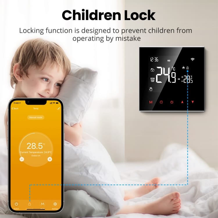 Tuya Smart Thermostat WiFi Smart Thermostat, Electric Heating Water Gas Boiler Temperature Controller Smart Programmable