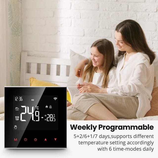 Tuya Smart Thermostat WiFi Smart Thermostat, Electric Heating Water Gas Boiler Temperature Controller Smart Programmable