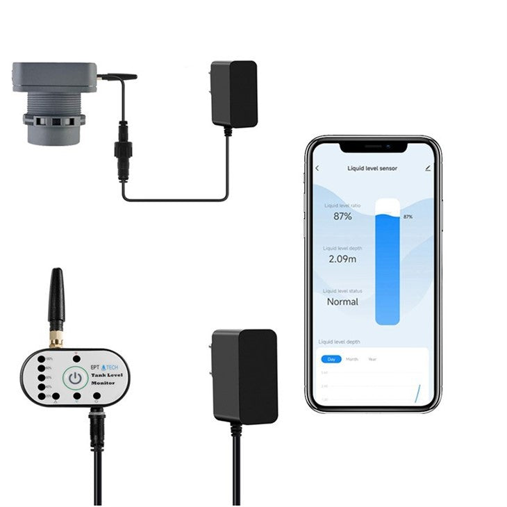 Wireless Tank Level Meter WiFi + RF (Support 10m Depth)