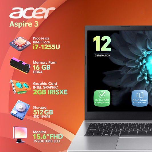 Acer Aspire 3 i7 16GB RAM 512GB SSD